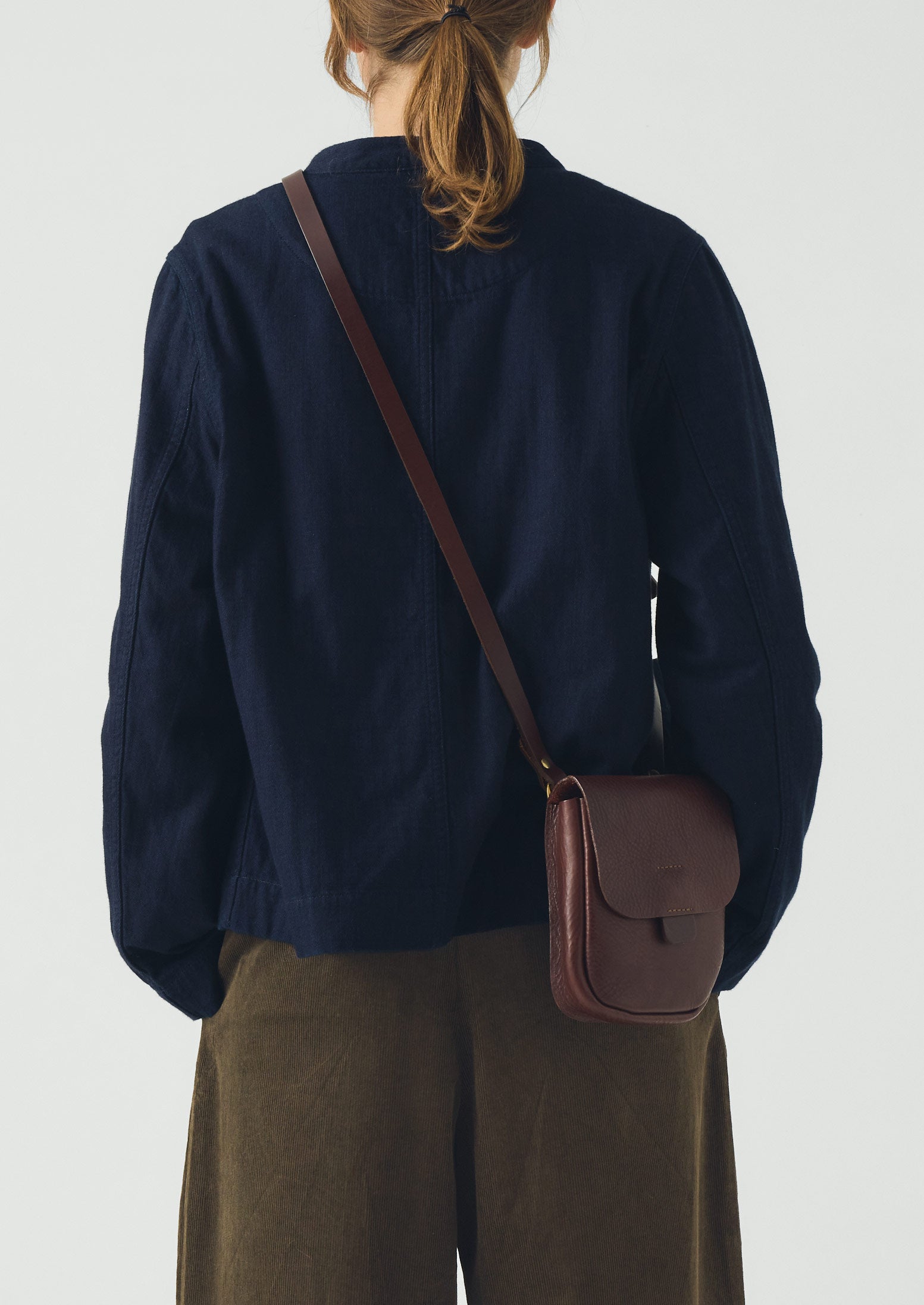 Kate Sheridan Leather Half Orbed Tab Bag | Chestnut | TOAST