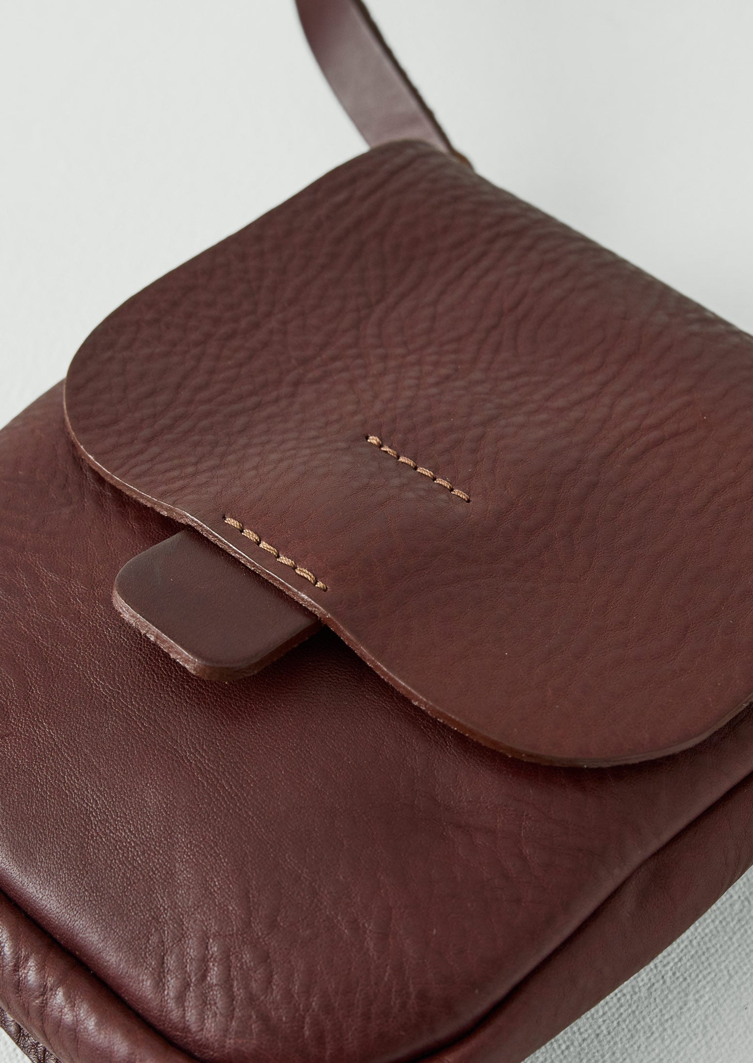 Kate Sheridan Leather Half Orbed Tab Bag | Chestnut | TOAST