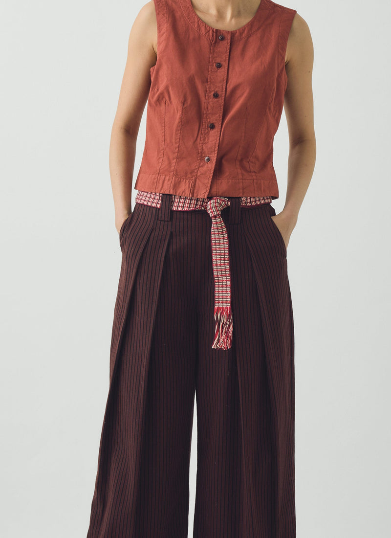 Guanabana Hand Woven Belt | Raspberry/Ecru