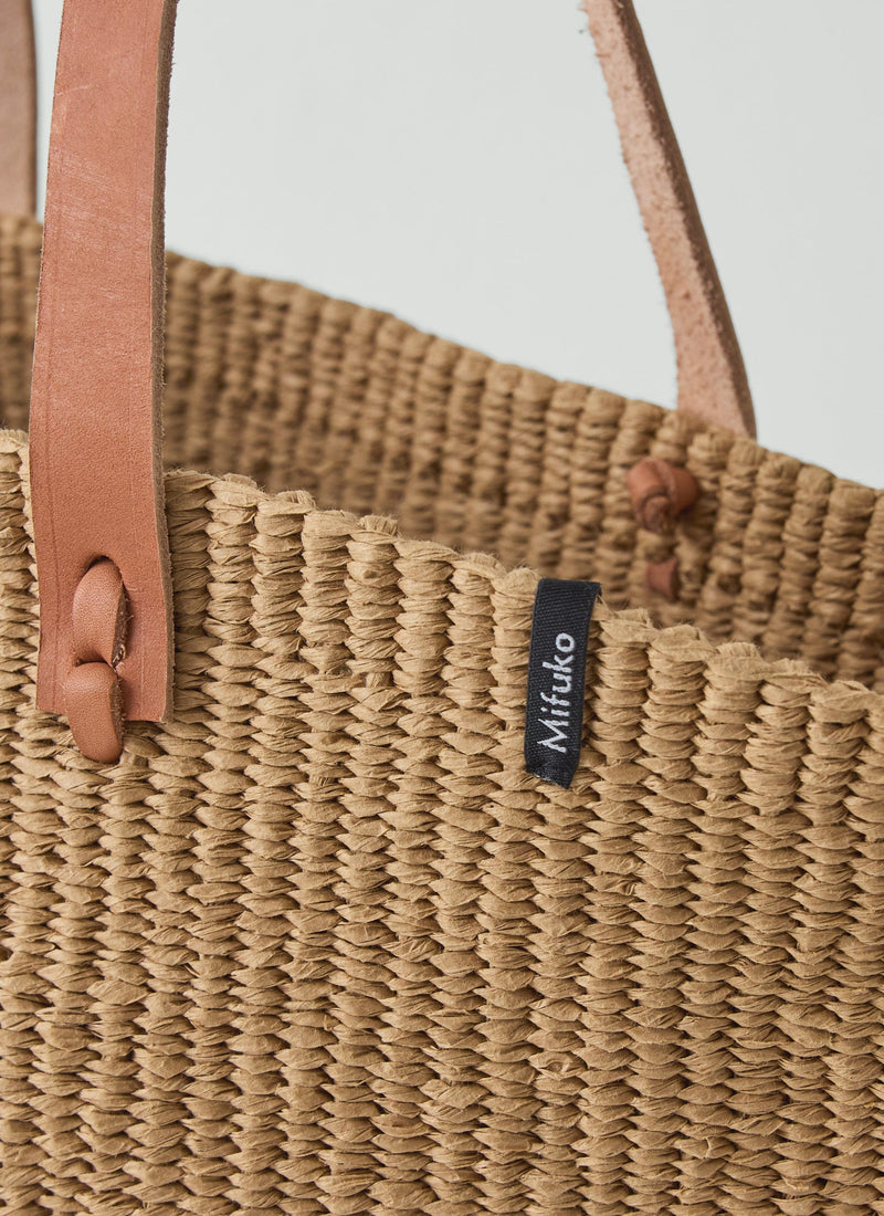 Mifuko Woven Paper Basket Bag | Natural