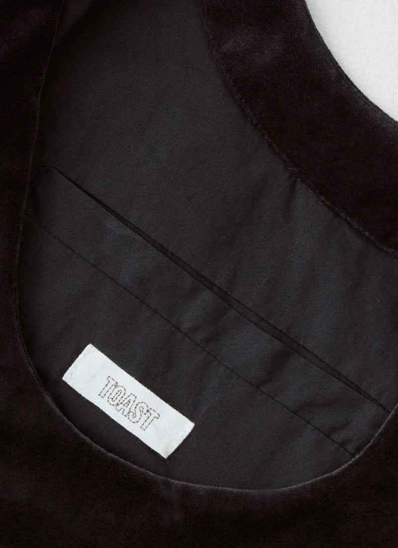 Cotton Velvet Knot Bag | Brown Slate