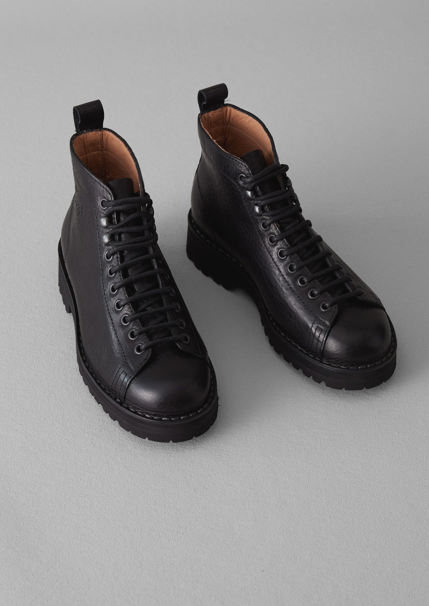 Fracap Leather Monkey Boots Black