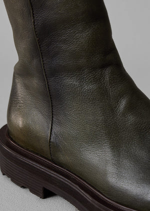 Sturlini Tall Leather Boots | Olive