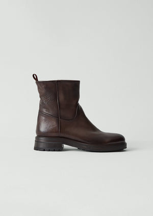 Sturlini Mid Leather Pull On Boots | Dark Brown | TOAST display picture 3
