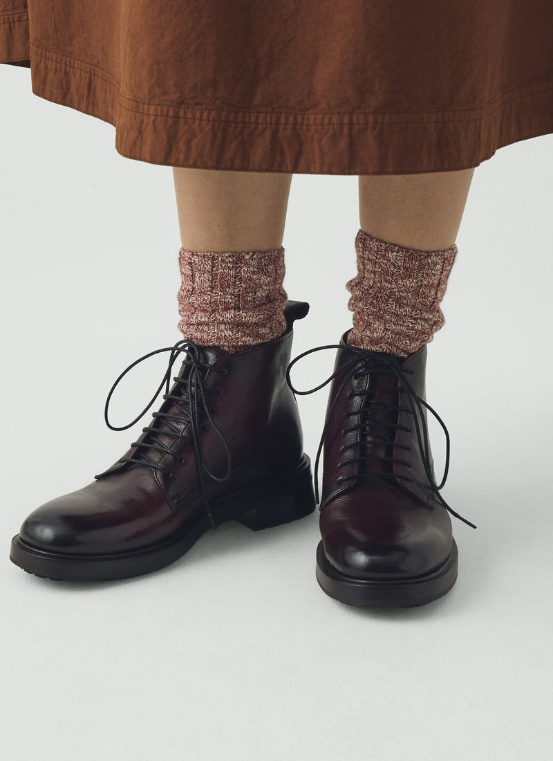 Sturlini Short Leather Boots | Oxblood