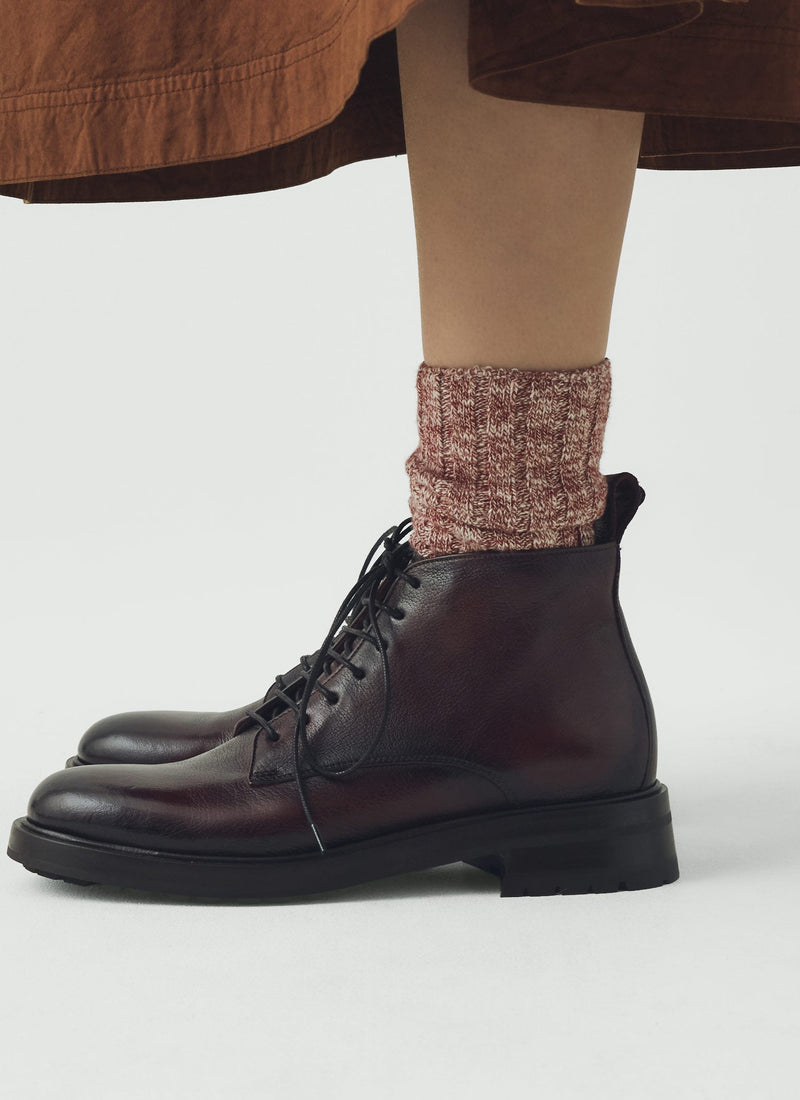 Sturlini Short Leather Boots | Oxblood