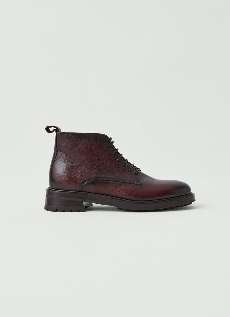 Sturlini Short Leather Boots | Oxblood