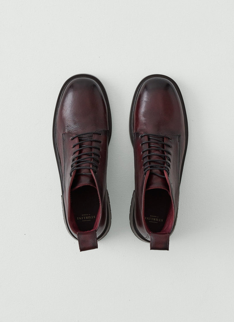 Sturlini Short Leather Boots | Oxblood