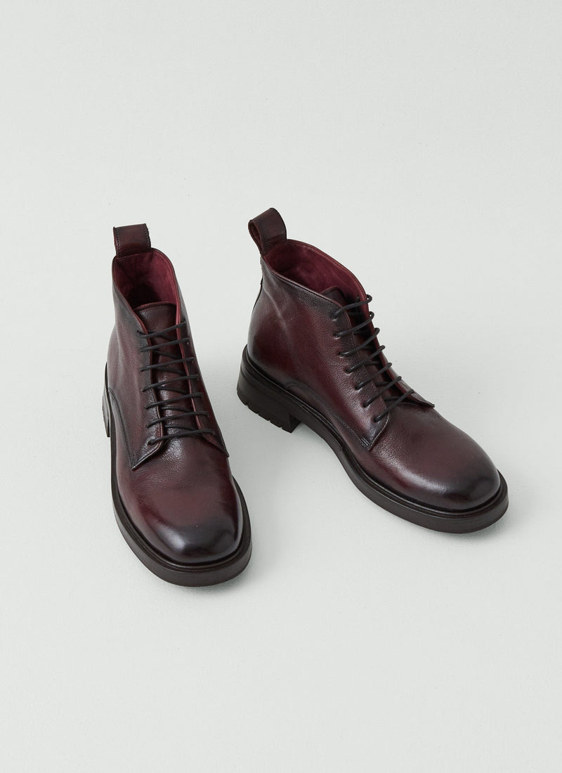 Sturlini Short Leather Boots | Oxblood