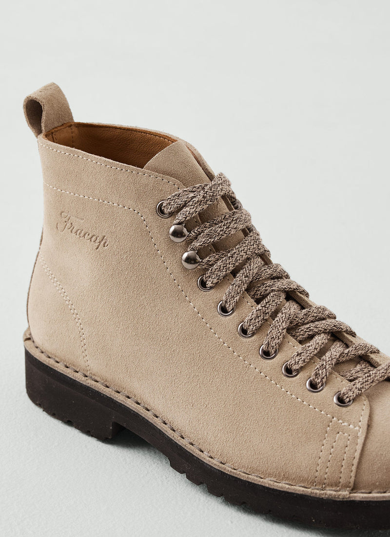 Fracap Suede Monkey Boots | Taupe