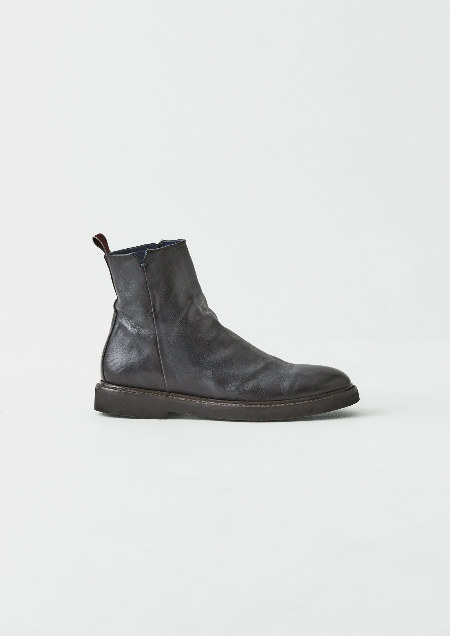 Sturlini Leather Zip Up Boots | Navy | TOAST