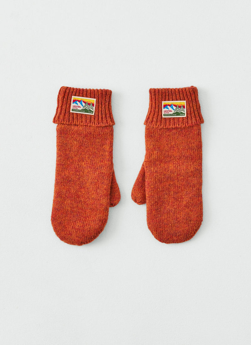 Hestra Knitted Mittens | Brick Red