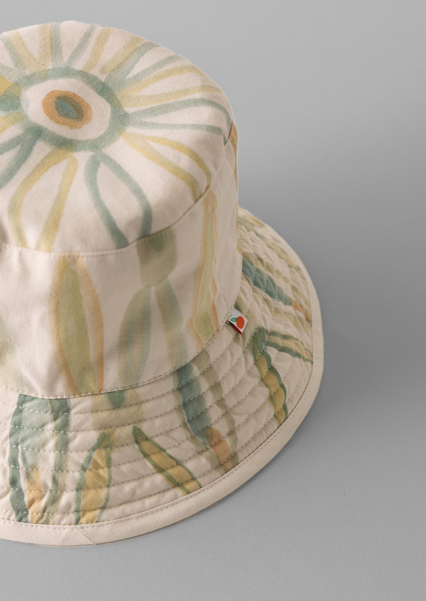 Romualda Hand Painted Reversible Bucket Hat | Ecru/Multi