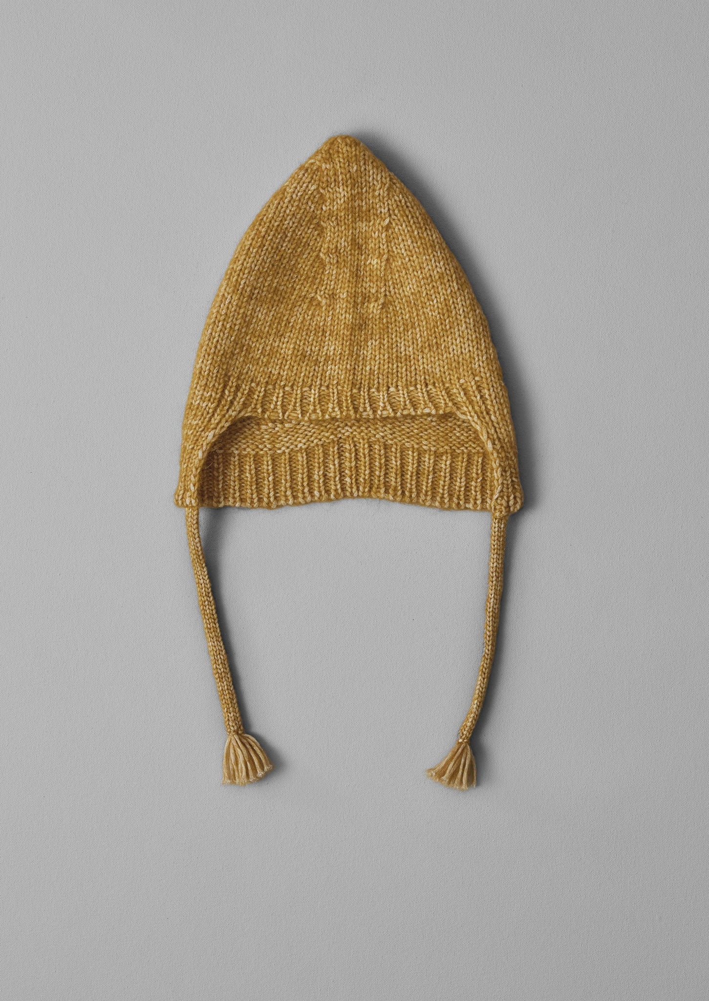 Alpaca Cotton Tassel Knit Hat | Dijon Yellow