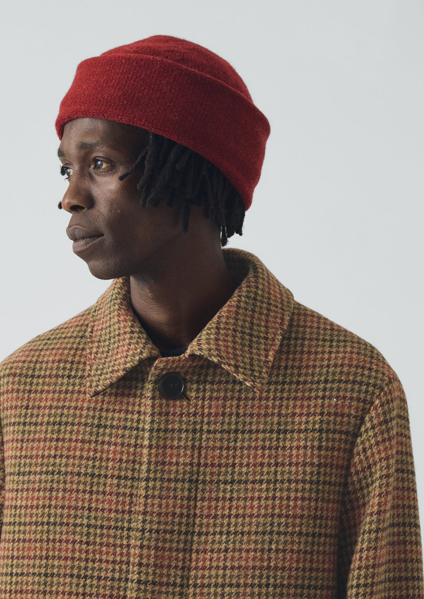 Washed Lambswool Beanie | Red Rock