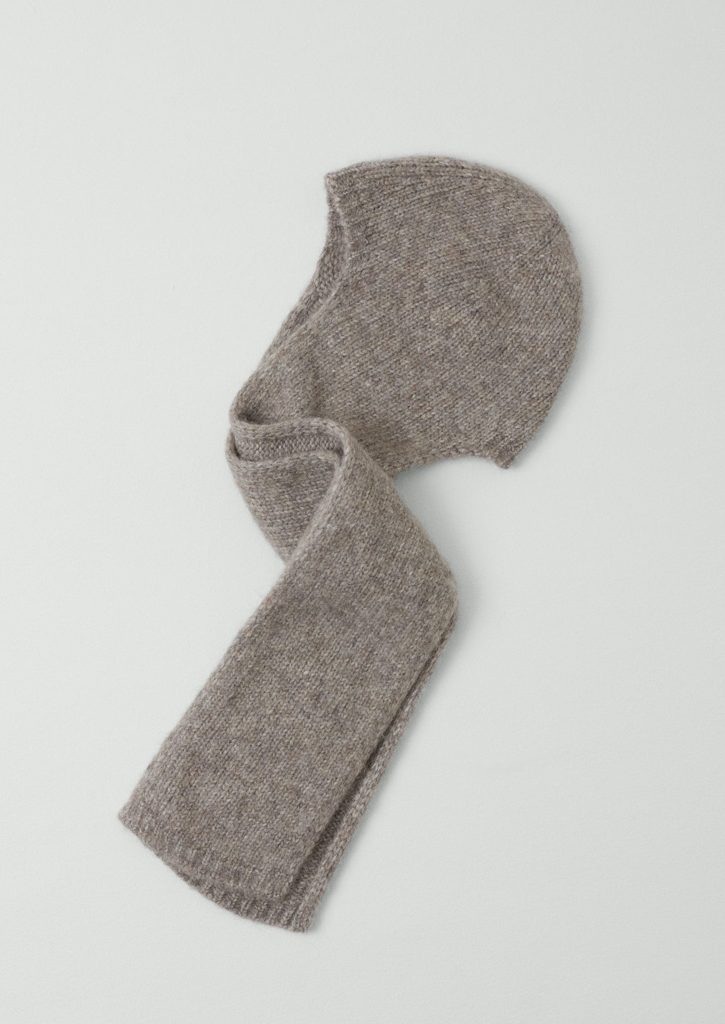 Lofty Alpaca Hooded Scarf | Stone | TOAST