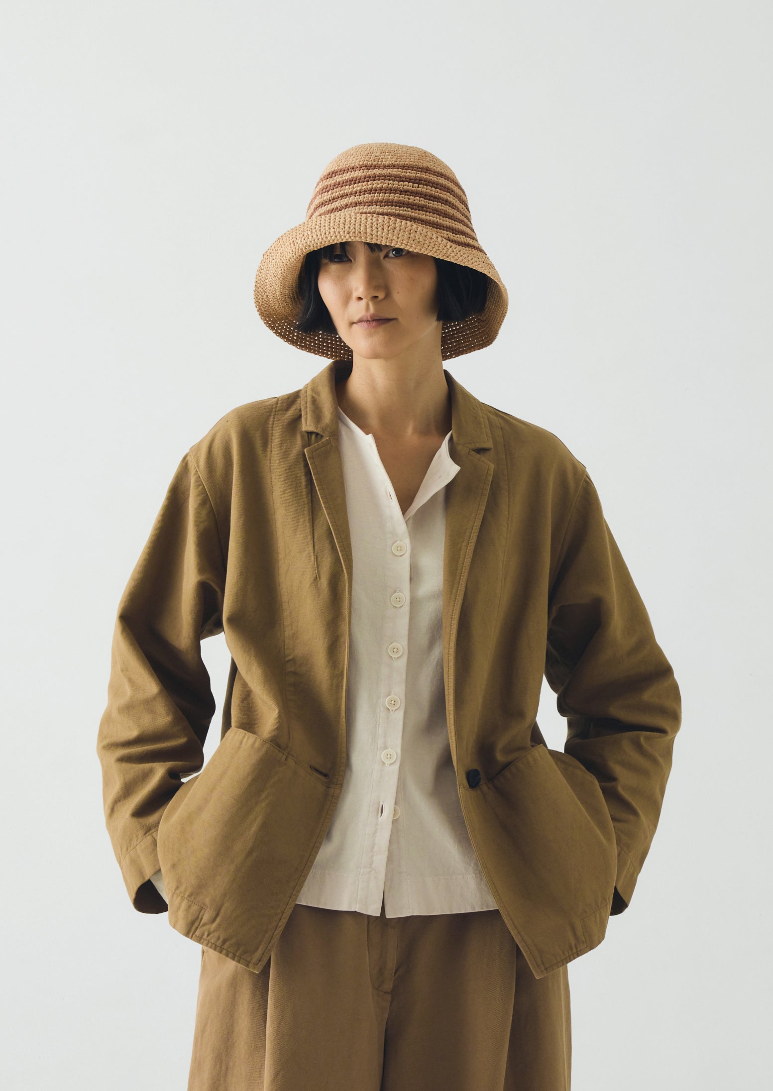 Maison N.H Paris Raffia Stella Hat | Natural/Brown | TOAST