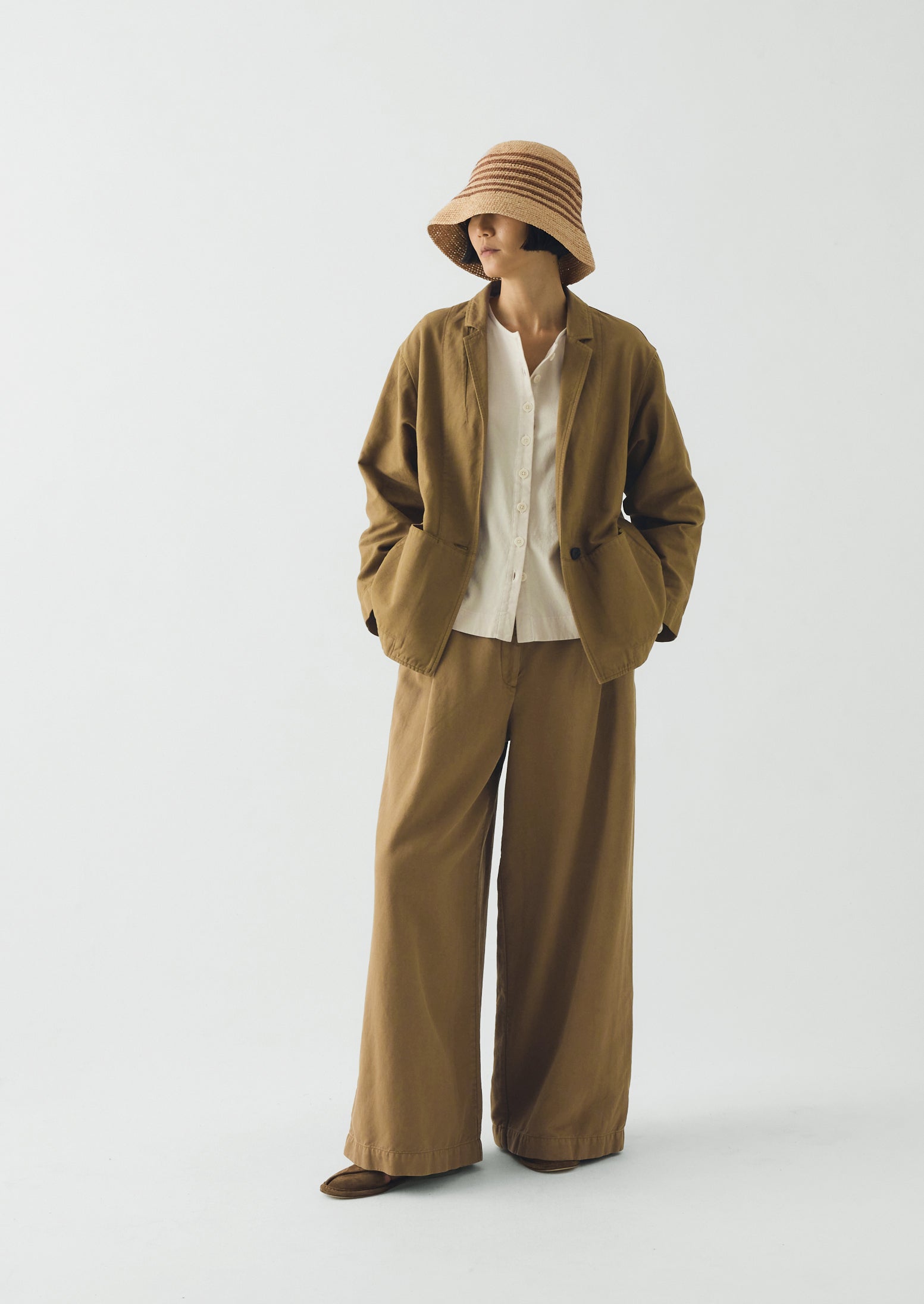 Maison N.H Paris Raffia Stella Hat | Natural/Brown | TOAST