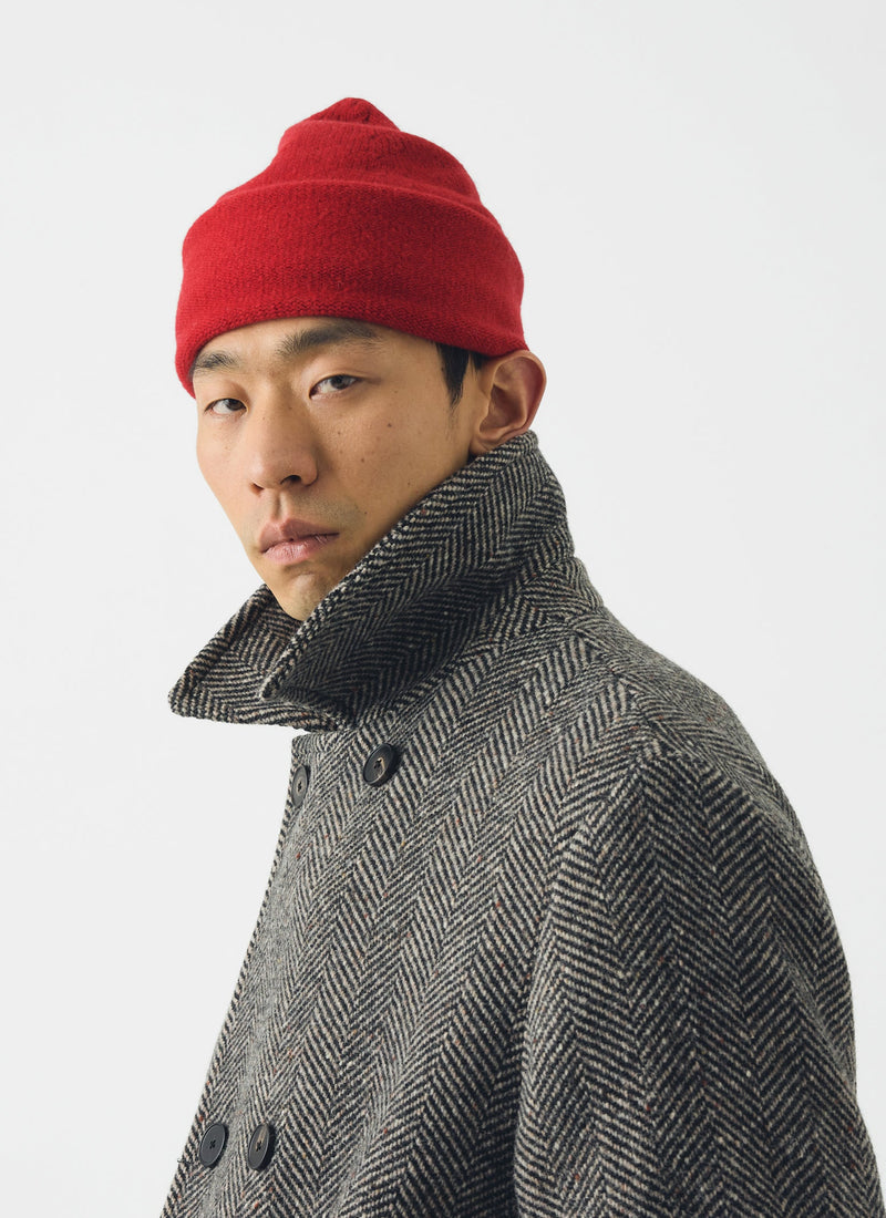 Washed Lambswool Beanie Hat | Cardinal Red