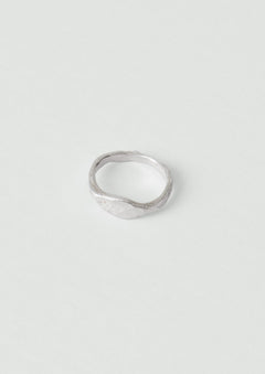 Emily Nixon Silver Stone Signet Ring | Silver | TOAST