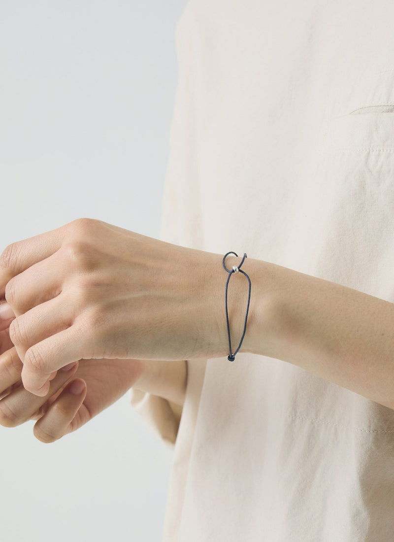 Helena Rohner Silver Bead Bracelet | Navy/Silver