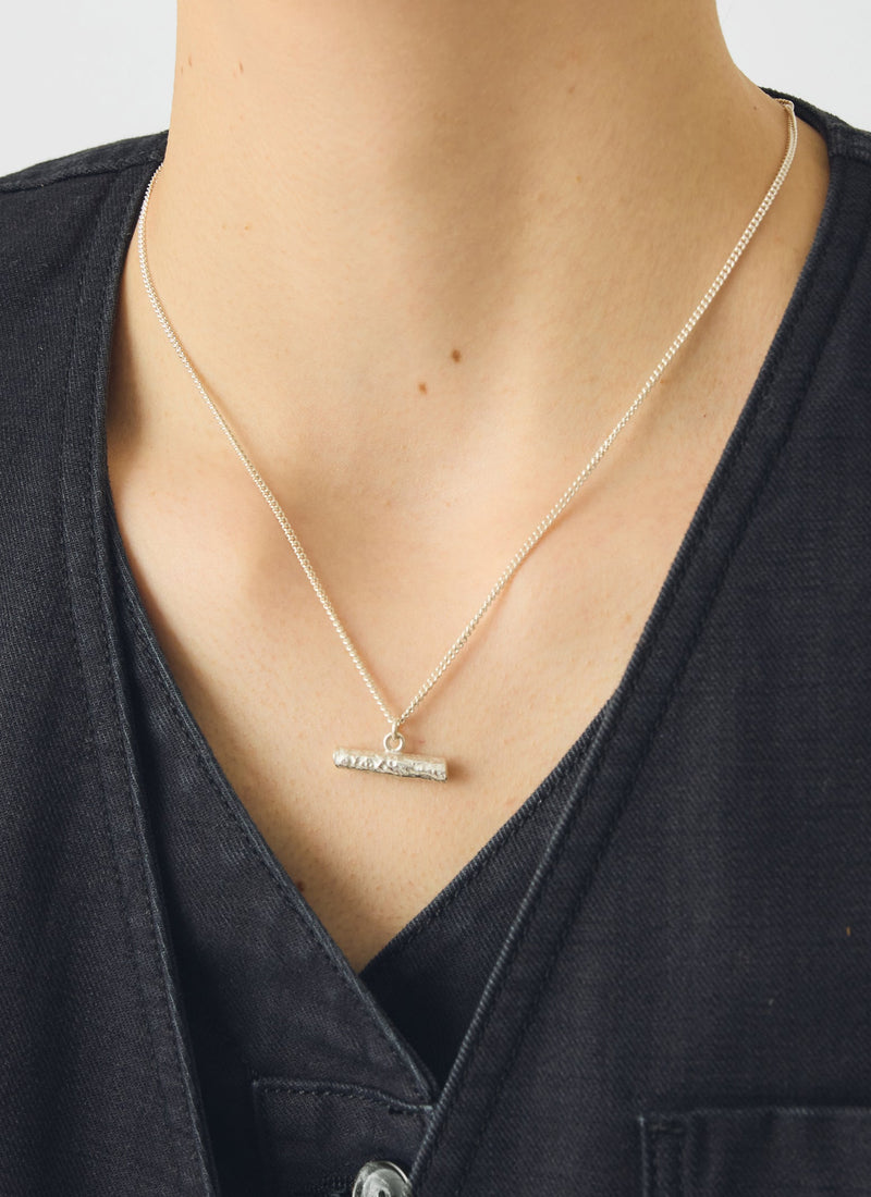 Sally Lacock Silver Birch Branch Necklace | Silver