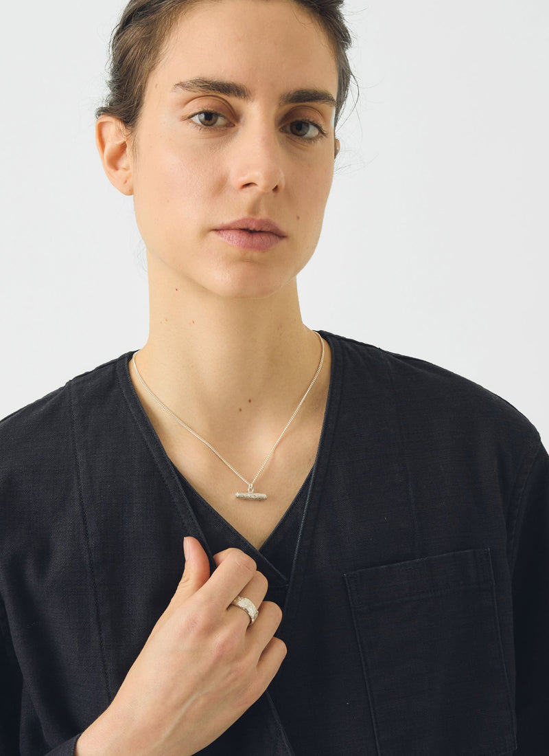 Sally Lacock Silver Birch Branch Necklace | Silver