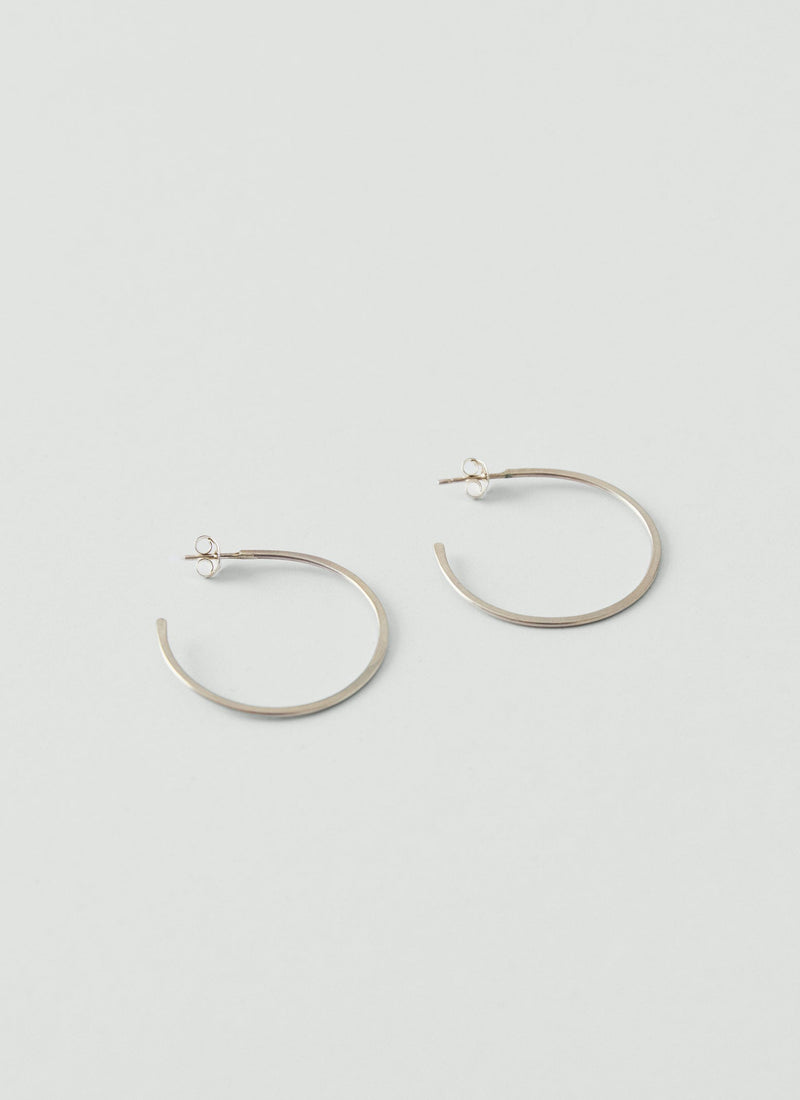 Emma Craig Hammered Silver Hoop Earrings | Silver