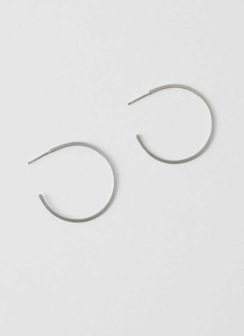 Emma Craig Hammered Silver Hoop Earrings | Silver