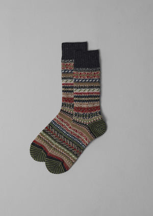 Chup Wool Blend Socks | Charcoal Multi