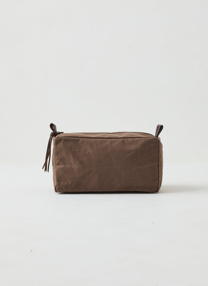 Kate Sheridan Bracken Waxed Cotton Wash Bag | Bracken