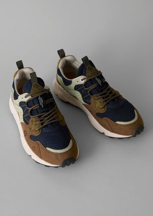 Flower Mountain Yamano Kaiso Panelled Sneakers | Navy/Sage
