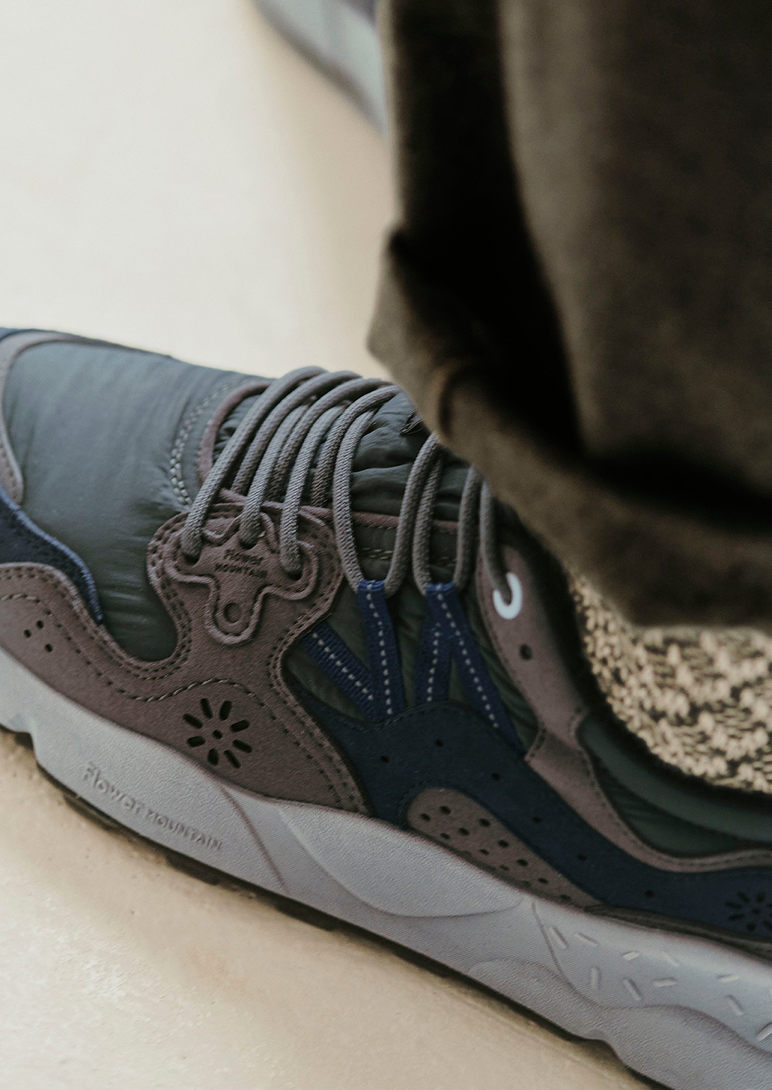 Flower Mountain Yamano Panelled Sneakers | Charcoal | TOAST