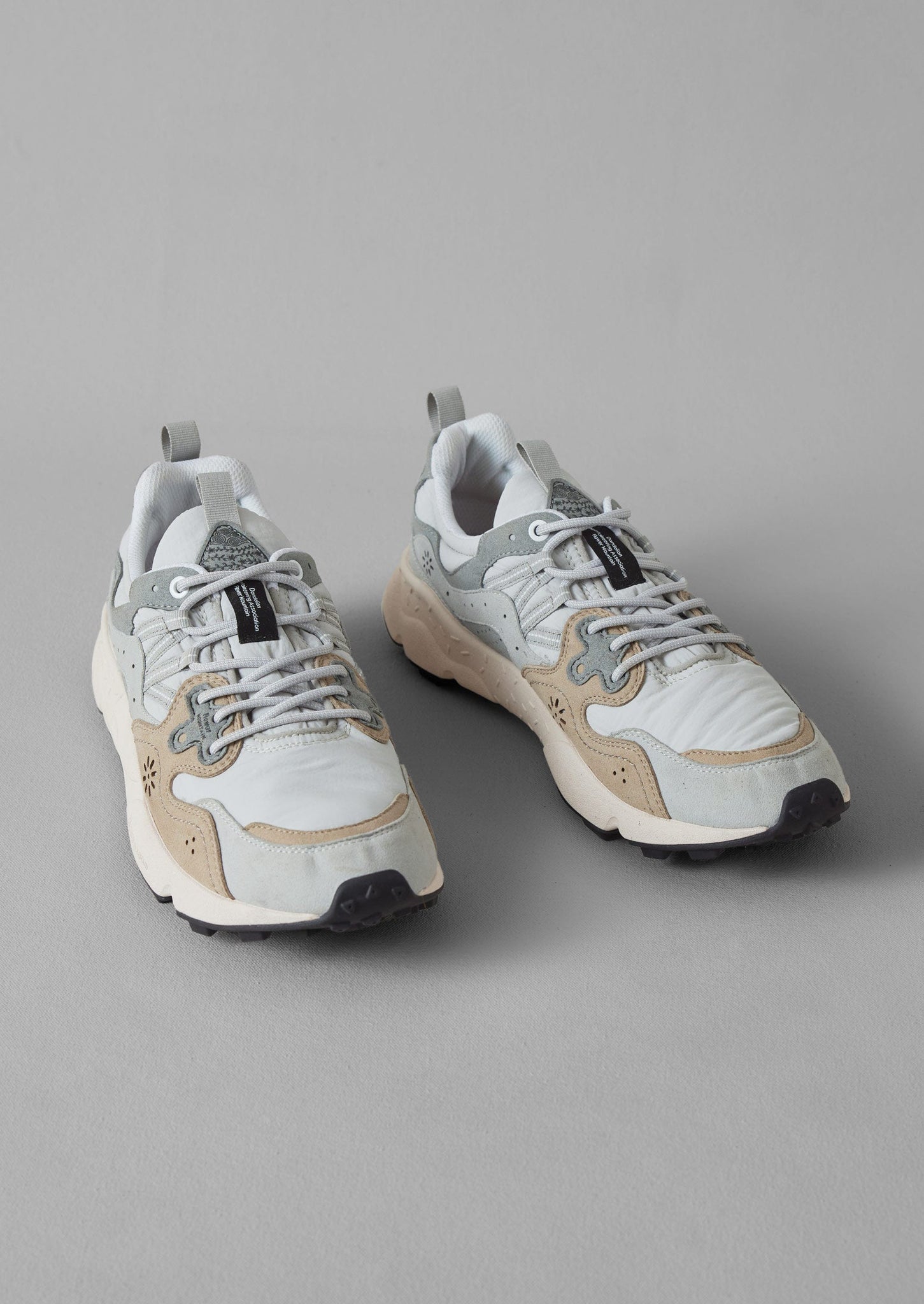 Flower Mountain Yamano Kaiso Panelled Sneakers | Light Grey