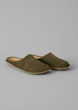 Vibae Suede Mules | Olive