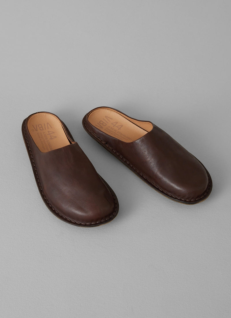 Vibae Leather Mules | Cocoa Brown
