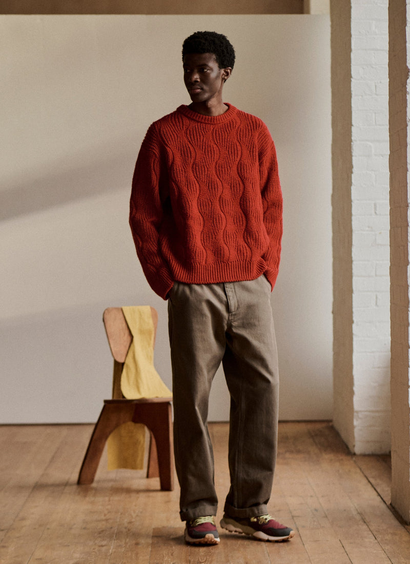 Flower Mountain Yamano Kaiso Panelled Sneakers | Brick/Iris