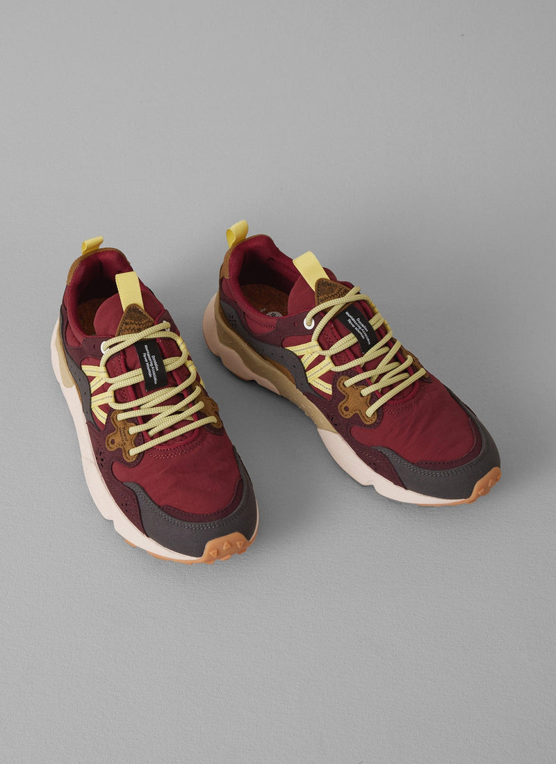 Flower Mountain Yamano Kaiso Panelled Sneakers | Brick/Iris
