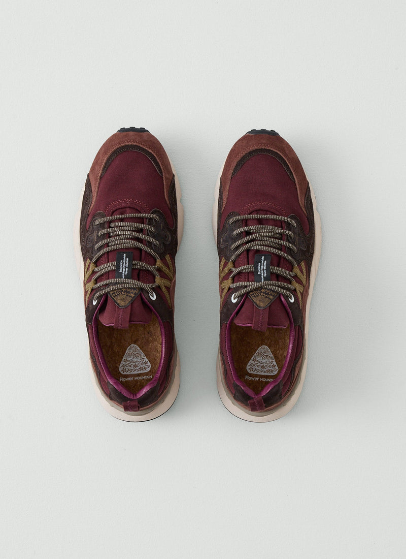 Flower Mountain Yamano Kaiso Panelled Sneakers | Beetroot