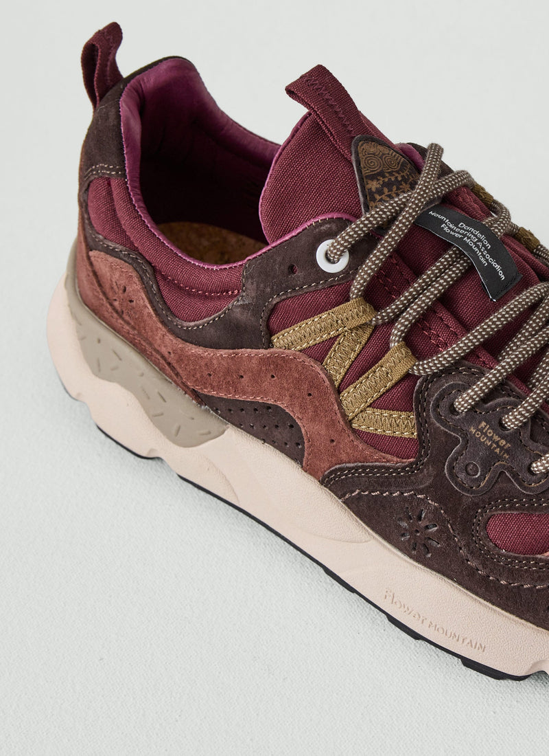 Flower Mountain Yamano Kaiso Panelled Sneakers | Beetroot
