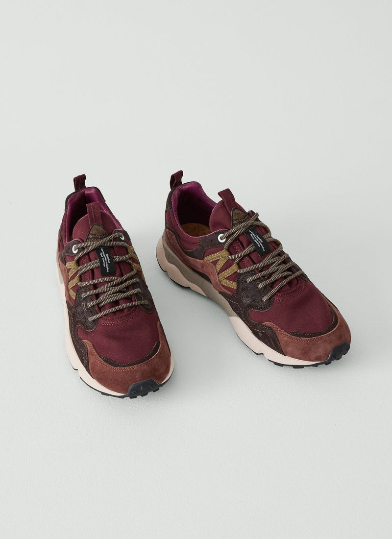 Flower Mountain Yamano Kaiso Panelled Sneakers | Beetroot