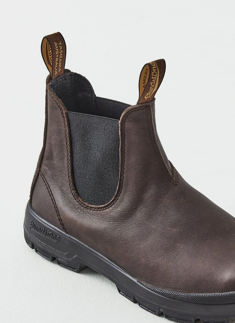 US Blundstone Terrain Leather Pull on Boots | Dark Brown