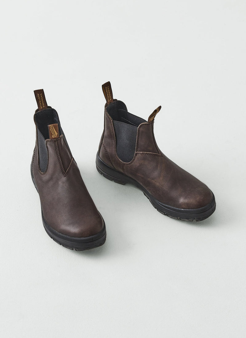 US Blundstone Terrain Leather Pull on Boots | Dark Brown