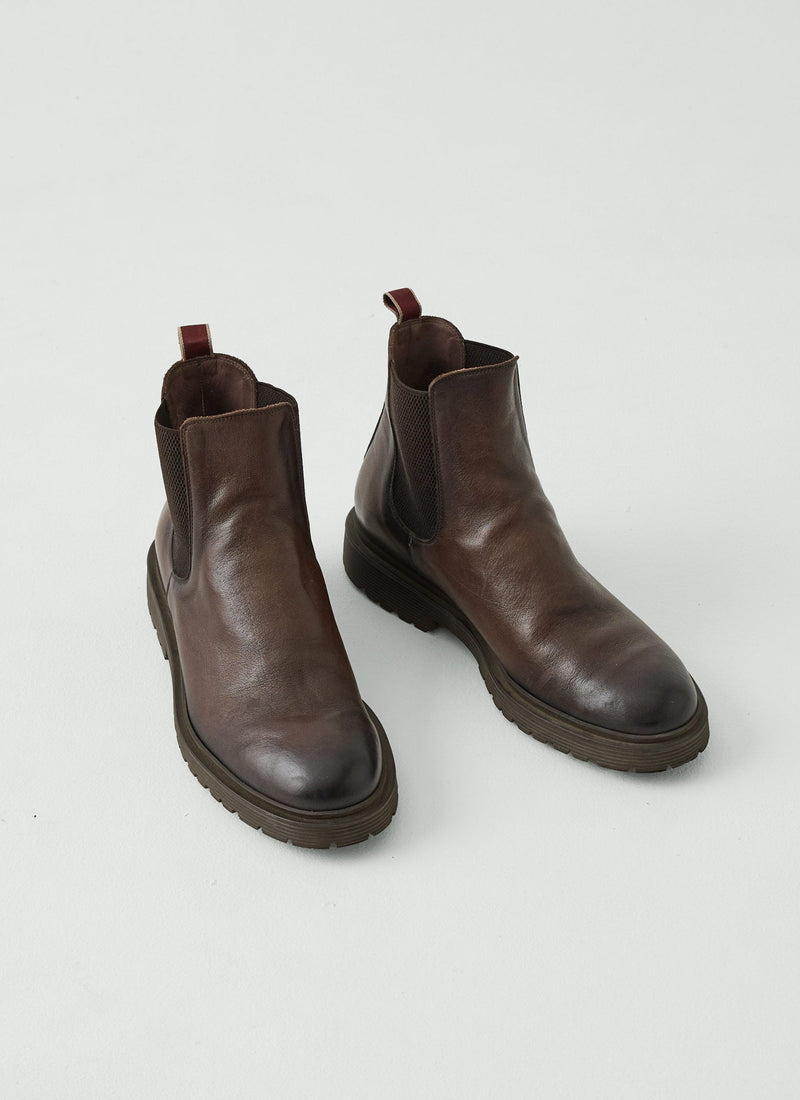 Sturlini Vegetable Tanned Chelsea Boots | Dark Brown