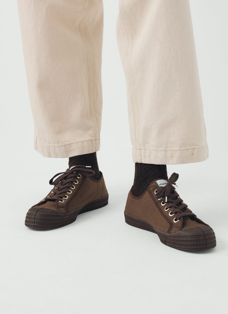 Novesta Star Master Waxed Cotton Trainers | Chocolate Brown