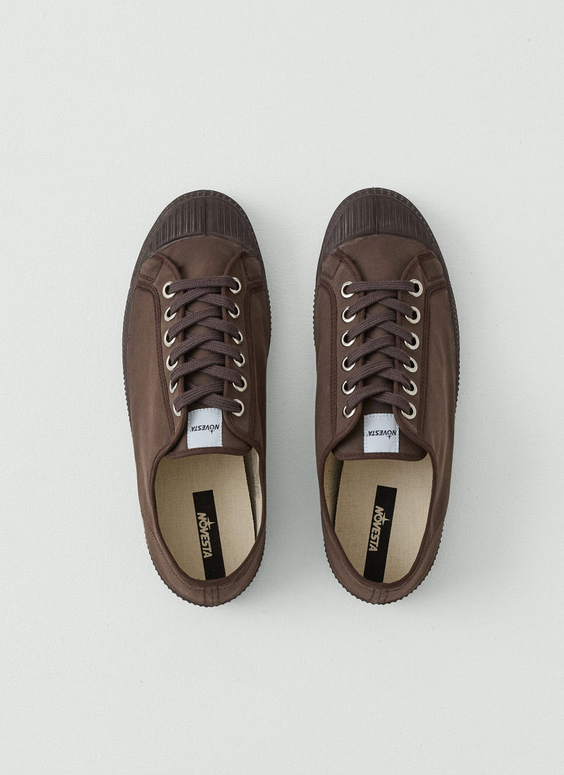 Novesta Star Master Waxed Cotton Trainers | Chocolate Brown