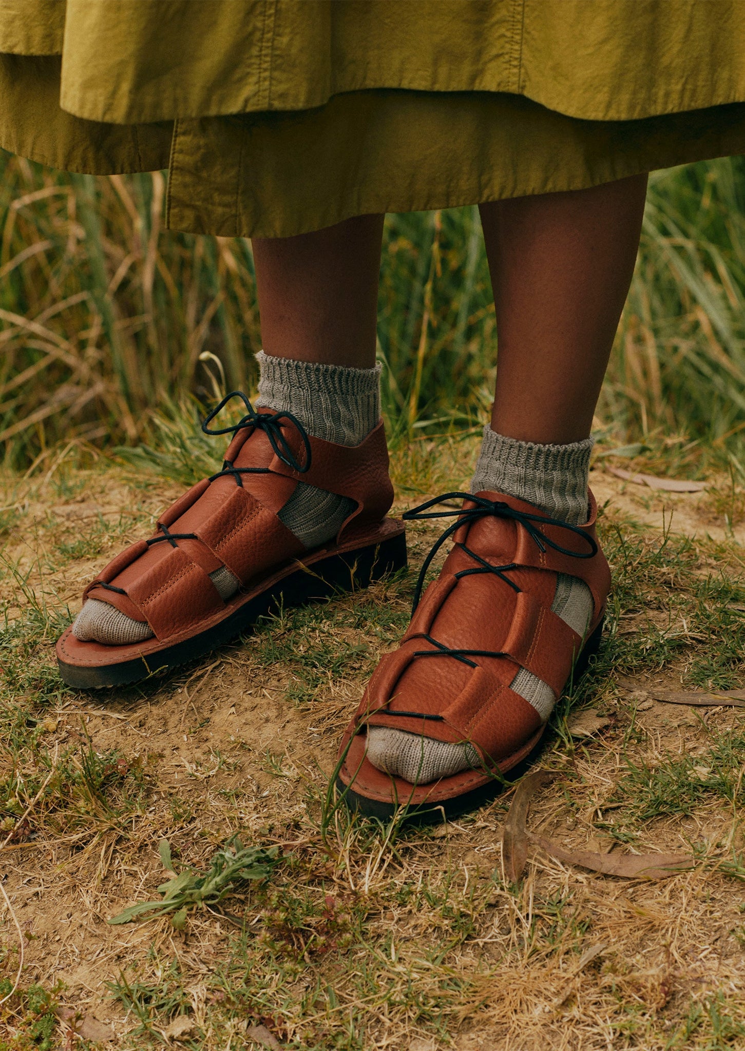 Fracap Lina Leather Sandals | Brick