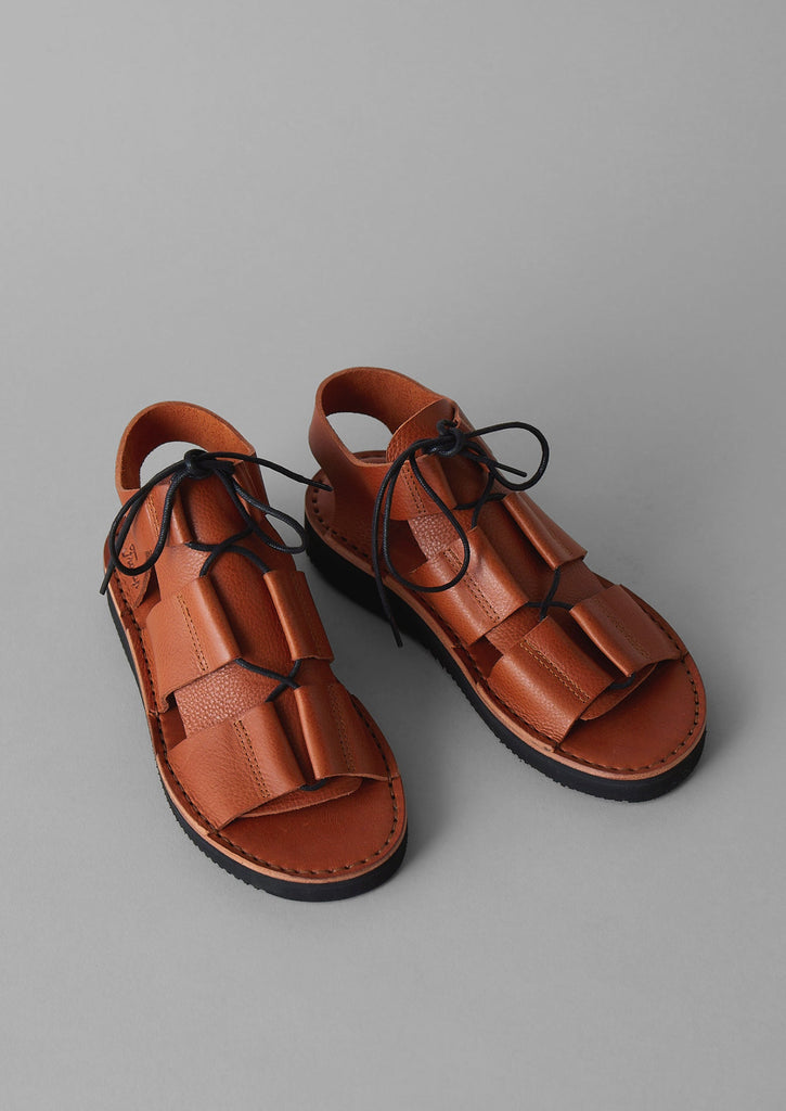 Fracap Lina Leather Sandals | Brick | TOAST