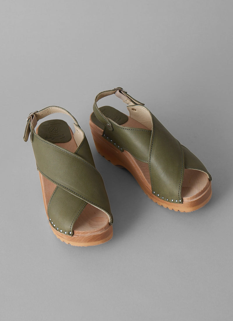 Troentorp Leather Clog Sandals | Agave