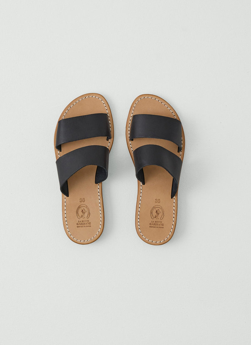 La Botte Gardiane Marcelle Leather Sandals | Black